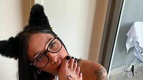 My pet kitten obeys every command