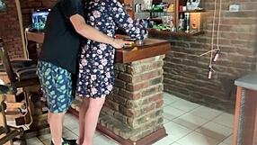 hot milf caught upskirt before a steamy blonde fuck