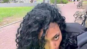 Latina Teen Sucks Black Cock In Buenos Aires Park