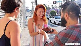 Skinny Teen Ruvinha Enjoys Threesome Sex With Friends On Birthday.