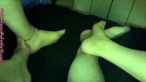 Milf in Nylon Stockings Teased by Voyeur Feet