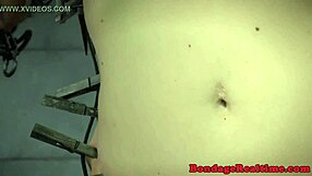 Dominated beauty gets finger fucked by master with toys and gagging 😈