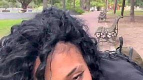 Latina Teen Sucks Black Cock In Buenos Aires Park