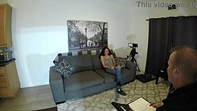 Angel Love undergoes main casting interview.