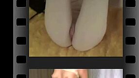 Toy my pussy through ripped stockings