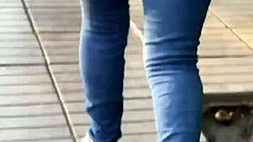 Latina nalgona rocks tight jeans in steamy display