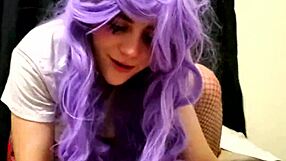 why is this ahegao slut tied up and teased with a huge cock in pov?