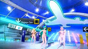 Hatsune Miku Rin & Luka Tricolore Airline Project Diva Nude Mod Reveals Full Nude Big Tits Ass Goddess Body