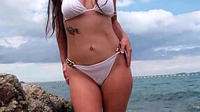 Bikini tropical chill on the beach