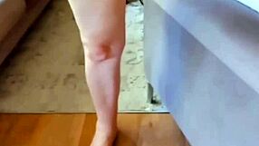 mature woman spreading her huge pussy lips close up