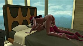 Christmas Morning Shemale Lesbian Fuck Session