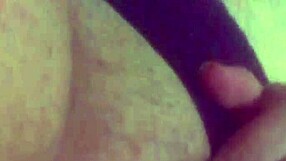 Latina masturbates her boobs in the morning!