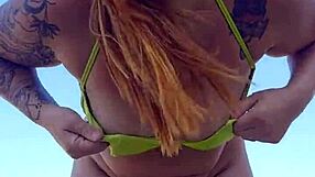 Damn, the guys can't stop staring at me on the beach!