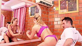 Wow, pumping that cock into the hotwife of a cuckold!