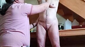 Slave girl experiences spanking and oral pleasure