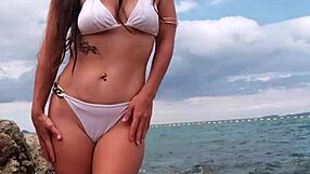 Bikini tropical chill on the beach