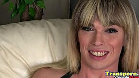 hey, check out this mature shemale babe tugging on her big cock close up 😍