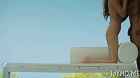 Young chick says, 'Watch me in this crazy blowjob and fucking contest!'