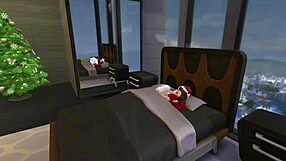 Christmas Morning Shemale Lesbian Fuck Session