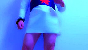 Is this crossdressing beauty worshiping ass in christmas domination?