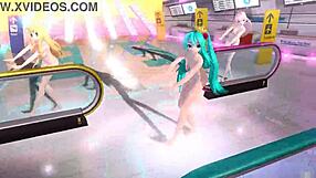 Hatsune Miku Rin & Luka Tricolore Airline Project Diva Nude Mod Reveals Full Nude Big Tits Ass Goddess Body