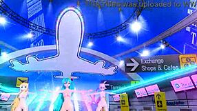 Hatsune Miku Rin & Luka Tricolore Airline Project Diva Nude Mod Reveals Full Nude Big Tits Ass Goddess Body