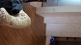 Couple Spy Cam At Living Room