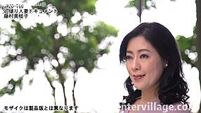 First-time wife documentary with Mieko Fujimura in a wild bent-over 3some creampie!