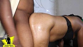 Ninja man fucks ebony neighbor in doggystyle hard