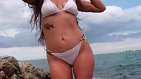 Bikini tropical chill on the beach