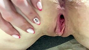 Babe with perfect body sits on third cock, fucking tight wet pussy until dripping cum