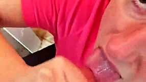 Beautiful Milf Couple Performs Deepthroat Blowjob at Home - Part 1