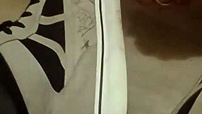 Friend has fun trashing my sneakers