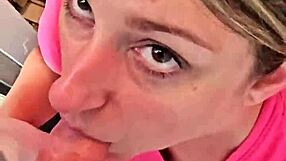 Beautiful Milf Couple Performs Deepthroat Blowjob at Home - Part 1