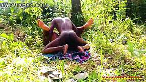 bbw and bbc colledge mate fuck hard in the bush while trying to study plants and animals