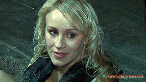 Tied up babe gets blowjob and fucking