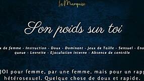 son poids sur toi - french audio porn for women with softcore solo.