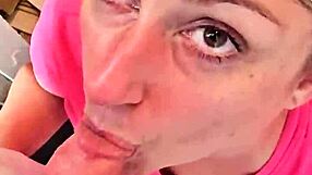 Beautiful Milf Couple Performs Deepthroat Blowjob at Home - Part 1