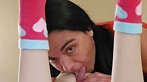 Emy Angel massages her petite eighteen plus redhead body with raw passion!