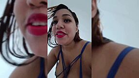 Pregnant Keilimar In Red Panties Fucks Hard!