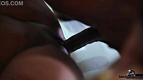 Sexy mature bitch fucks big black cock after catching peeper