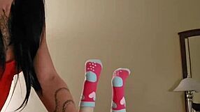 Emy Angel massages her petite eighteen plus redhead body with raw passion!