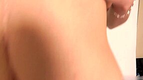 Pretty brunette gets a sticky facial