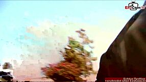 Skinny brunette teen picked up for a date and a surprise