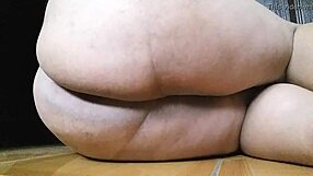 tranny shows off solo, teasing with feet and hot ass action