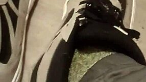 Friend has fun trashing my sneakers