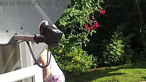 Sexy neighbor with big tits and ass!