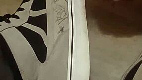 Friend has fun trashing my sneakers