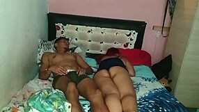 Latina Teen Shares Bed With Step Sister And Big Cock