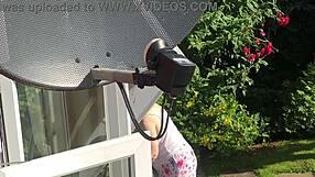 Sexy neighbor with big tits and ass!